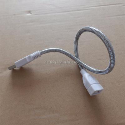 China Spring Wire and Copper Iron/Chrome Plated Flexible Conduit Male and Female USB Connector Gooseneck for sale