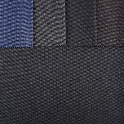 China 2021 DIMENSIONAL For New Sale Model Comfortable 435g/m Woven Formal Black Men TR Suiting Fabric for sale