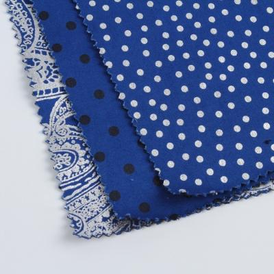 China Tear-Resistant Factory Stretch Medium Weight Woven Foiled Polka Dot Printed Plain Fabric for sale