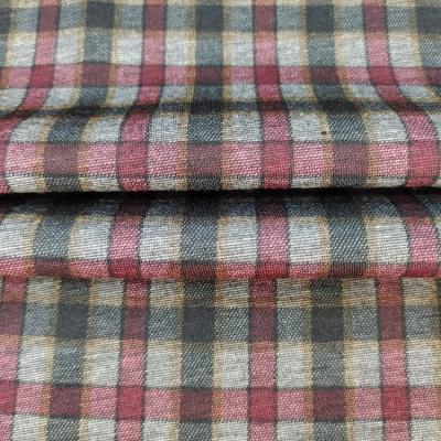 China Hot Sale Knitting Check Men's Ponte Roma Print Plaid Breathable Breathable Fabric for sale