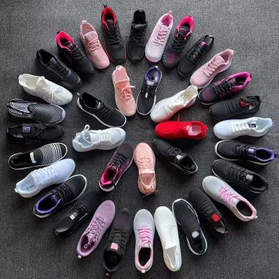 China Fashion Trend Wholesale Cheap Lots Bulk Women Sports Shoes Fly Knitting Casual Breathable Shoes Mix Mesh Running Shoes Stock Stock for sale