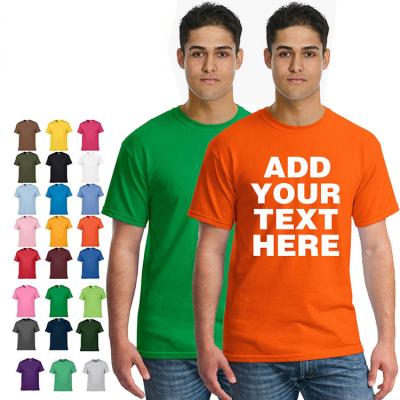 China Custom Soft 100% Blank Anti-wrinkle Cotton Mens T-shirts O-neck T-shirt With Custom Printing for sale