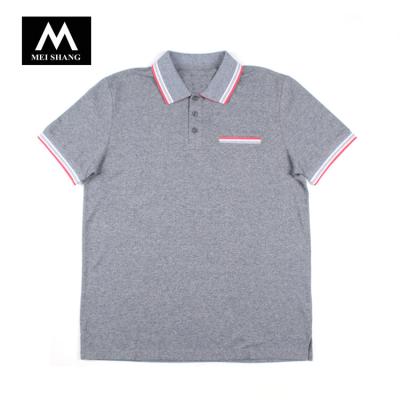 China Hot Sale QUICK DRY Men's Slim Fit Dye Solid Pique With Embroidery Logo On Chest Jacquard Collar Polo Shirts for sale