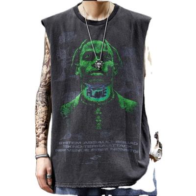 China QUICK DRY hip-hop popular movement bandit west coast logo loose sleeveless t-shirts for men to do old vintage tank tops for sale