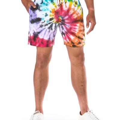 China hot new style Anti-wrinkle high quality colorful elastic waistband with string printed beach shorts for sale