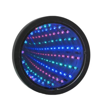 China Europe Customized Wall Mounted Luminous 3d Infinity Led Bathroom Mirror Tunnel Lamp for sale