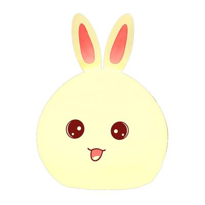 China Modern Cartoon USB Rechargeable Silicone Rabbit Lights Kids Room Decoration Touch Sensor LED Silicone Lights for sale