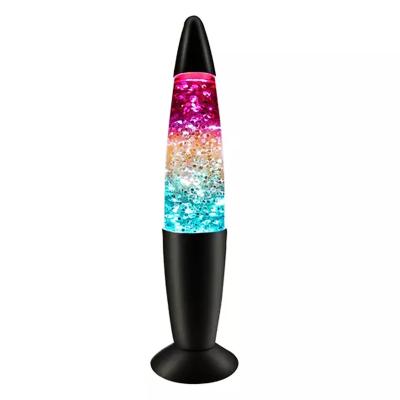 China Modern Clear Customize Float Liquid Black Aluminum LED Lava Lamp for sale