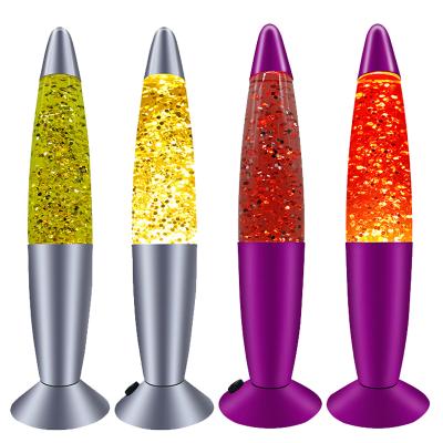 China Wholesale Modern 3d Rocket Multi Color Changing Lava Lamp RGB Led Twinkle Night Light Gift For Kids for sale