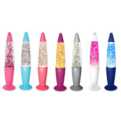 China Contact Us Wholesale Multi Color Changing Standing Lava Lamp Led Glitter Night Light for sale