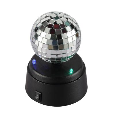 China Magic Party Atmosphere 3 Inch Disco Mirror Ball Light Mirror Ball Party Light Artificial Party Atmosphere Bedroom Light for sale