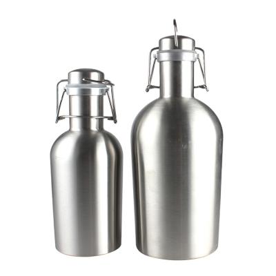 China Sustainable 64 oz Stainless Steel Beer Shaker Double Wall Vacuum Insulated Shaker With Swing Lid for sale