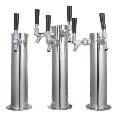 China Sustainable single hole tower, column draft beer tower, stainless steel beer tower for sale