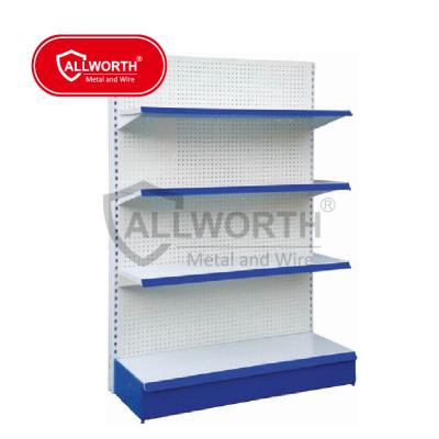 China Single Sided Oil Wine End Slatwall Supermarket Display Stand for sale