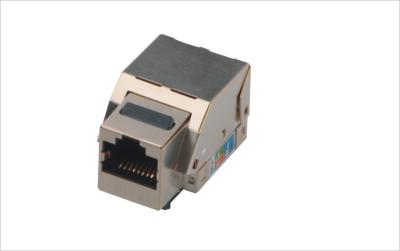 Cina Modulo in bianco Cat5e Jack trapezoidale RJ45 STP di telecomunicazione del quadro d'interconnessione in vendita