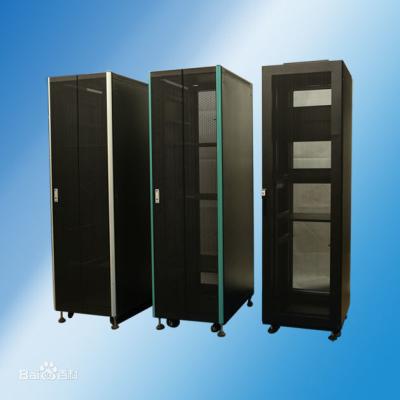 China Black Color Rack Enclosure Server Cabinet / Computer Racks And Cabinets YH2001 for sale