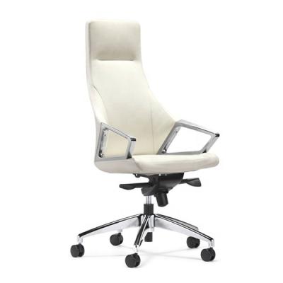 China Functional Feeling Office Sitting Chairs (Height) Adjustable High Design White Ergonomic Leather Good Executive Back Manager for sale