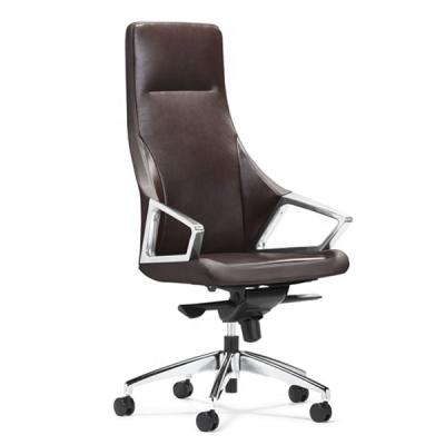 China Good Design Adjustable Luxury Synthetic Leather High Back (Waist) Executive Office Ergonomic Leather Chairs From Guangdong Factory Direct for sale