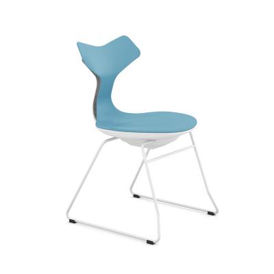 China GS-1830E Office Furniture PP Ergonomic Eco-Friendly Strong Plastic Y Back Shape Conference Chair With Solid Iron Frame for sale