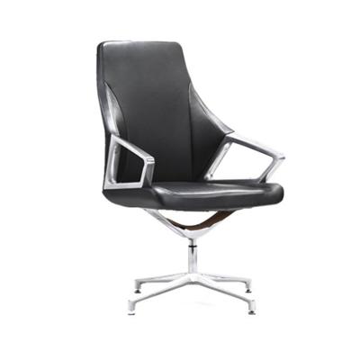 China GS-G1902A Modern Comfortable Hotel Room Office Leather Chair Frame Luxury Cantilever Visitor Chair for sale