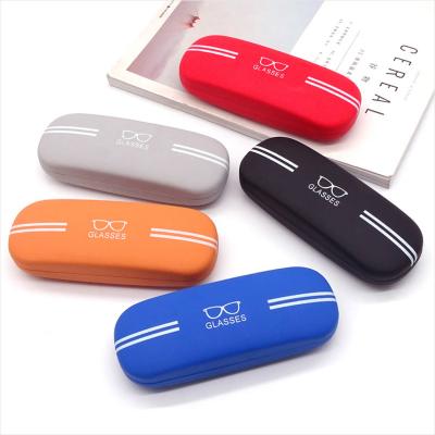 China Fashion and Printing LOGO Luxury Wholesale Custom PU Leather Hard Spectacle Sunglasses Glasses Case for Glass Packaging for sale