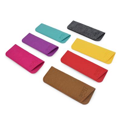 China New Products Unisex Felt Material Colorful Sunglasses Case Packaging And Bag for sale