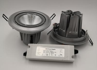 China 38w 4000lm 150mm Gimbal Led Downlight 24 Degree Recessed External Driver 6000K for sale