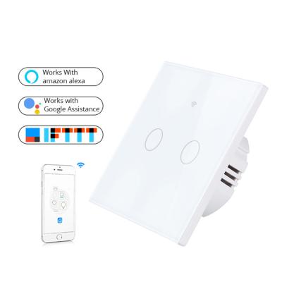 China EU Bronze Import PC/Tin Smart Remote Control Wifi Phosphor Smart Life/Standard Glass Touch Switch Smart Works With Google Home Alexa Ifttt for sale