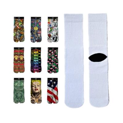 China Viable JL logo custom sublimation 3d printed blank socks digital photo printing design your own tube sock for men and women for sale