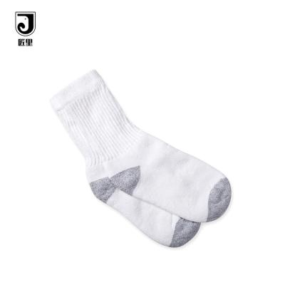 China JL-A619 Sustainable Cotton Kids 100% White Schoolboy Plain Socks For Kids for sale