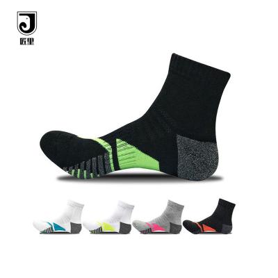 China JL-A007 Sustainable Sport Padded Athletic Ankle Cushioned Thick Running Sports Socks for sale