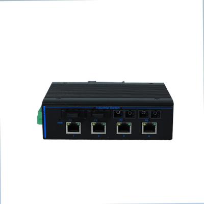 China 155M Ethernet 4 Ports 1.25G Fiber Optic Media Converter +To 4 RJ45 POE High Speed ​​Industrial Media Converter A6-244GP-SC20 for sale