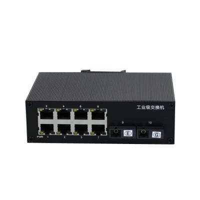 China 1.25G High Speed ​​Ethernet 2 Ports 1.25G Fiber Optic Media Converter SFP+To 8RJ45 Industrial Media Converter B6-328G for sale