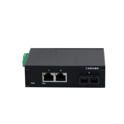 China 155M High Speed ​​Fiber Optic Ethernet 1 Ports 1.25G Media Converter SFP+To 2RJ45 Industrial Media Converter B6-312F for sale