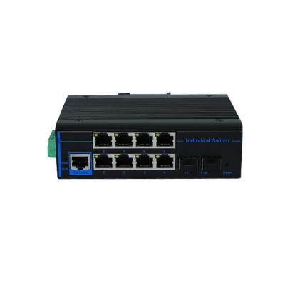 China LACP DC12V-52V 8*10/100/1000M Ports + port switch support IEEE802.3af/IEEE802.3at 2 fiber protocol switch for sale