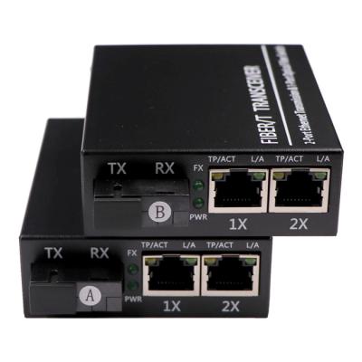 China Low Temperature Transmit Telecom Degree 1000M Ethernet Electronic Equipment Fiber Media Converter 2 Ethernet 1 Ports 20KM for sale