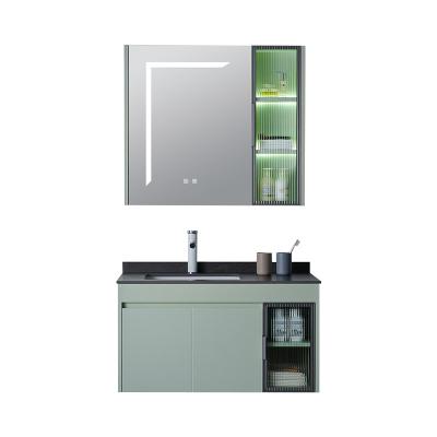 China Water Proof Modern PVC Cabinet Wall Mounted Bathroom Vanity for sale