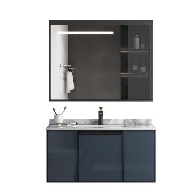 China Modern Stainless Steel Double Basin Bathroom Cabinet Combination With Cabinet Bathroom for sale