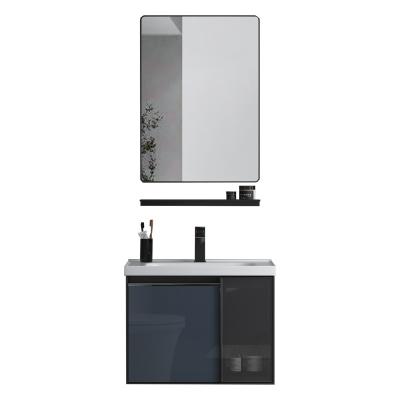 China 2022 Modern New Design Mirror Bathroom Cabinet Set Plywood Bathroom Vanity Cabinet Bathroom for sale