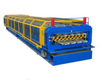 China Russian Type Metal Roof Tile Trapezoidal Roof Profile Roll Forming Machine for sale