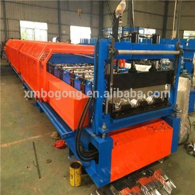 China 895mm Sheet Metal Floor Deck Roll Forming Machine 15KW Drive Cr12 Motor Blades for sale