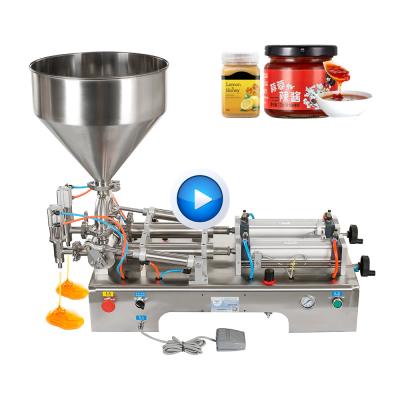 China Pneumatic Thick Mineral Oil Liquid Milk Bottled Water Sauce Beverage G2WTD 2 Head Plunger Manual Paste Filling Machine for sale