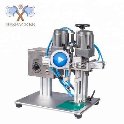 China Beverage Bespacker YL-P Semi Automatic Pneumatic Type Four Rollers Screw On Spray Bottle Capping Machine for sale