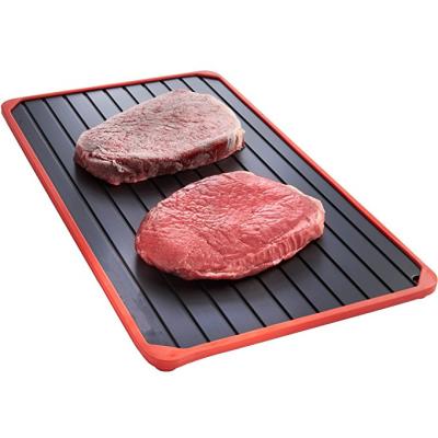 China Sustainable Metal Tray Thawing Defrost Tray With Silicone Border for sale