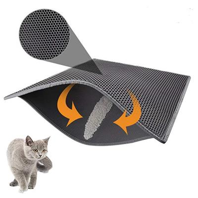 China EVA Double-layer Waterproof Non-slip Pet Cat Litter Trapper Litter Mat for sale