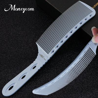 China Tapered Pins Pamper Barber Hair Parting Customized Hot Oil Grooming Curly Hair Imported Matt Fiber Comb Straight Hair Chip Comb Set for sale