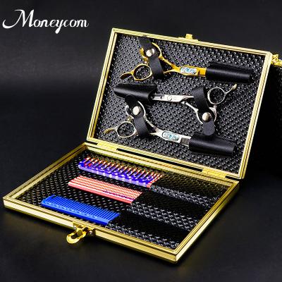 China Fashionable Leather PU Salon Scissors Storage Box Barber Scissors Finishing Box Suitable For Hairdressers Barber for sale