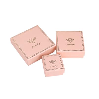 China 2020 New Customizable Jewelry Logo Rose Ring Box Velvet Necklace Box Sponge Jewelry Box for sale