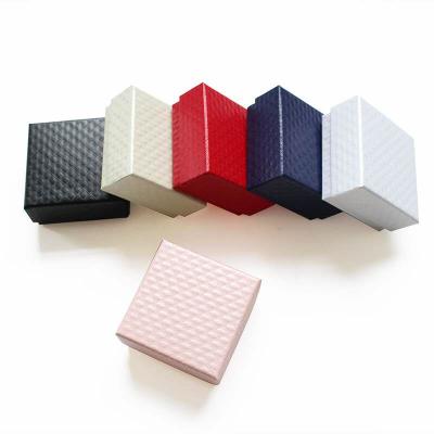 China Custom Jewelry Square Velvet Jewelry Box Logo Gift Paper Jewelry Packaging Ring Box for sale