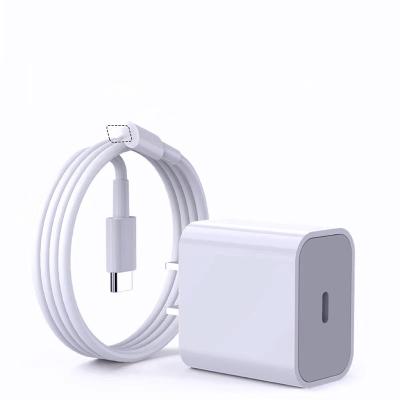 China Mobile Phone Original USBC Fast Charging 20W PD Power Adapter Wall charge Cube Plug Cable For Apple Iphone Mobile Phone Chargers Manufacturer for sale